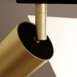 Deckenlampe Eye Spot vierflammig, schwarz/messing