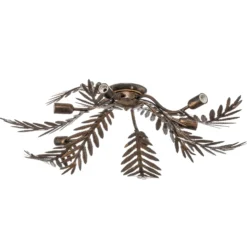 Deckenlampe Felce als Farn in Bronze, 105 x 60 cm