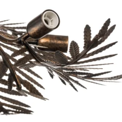 Deckenlampe Felce als Farn in Bronze, 105 x 60 cm