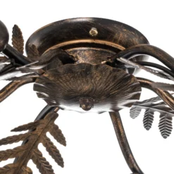 Deckenlampe Felce als Farn in Bronze, 105 x 60 cm