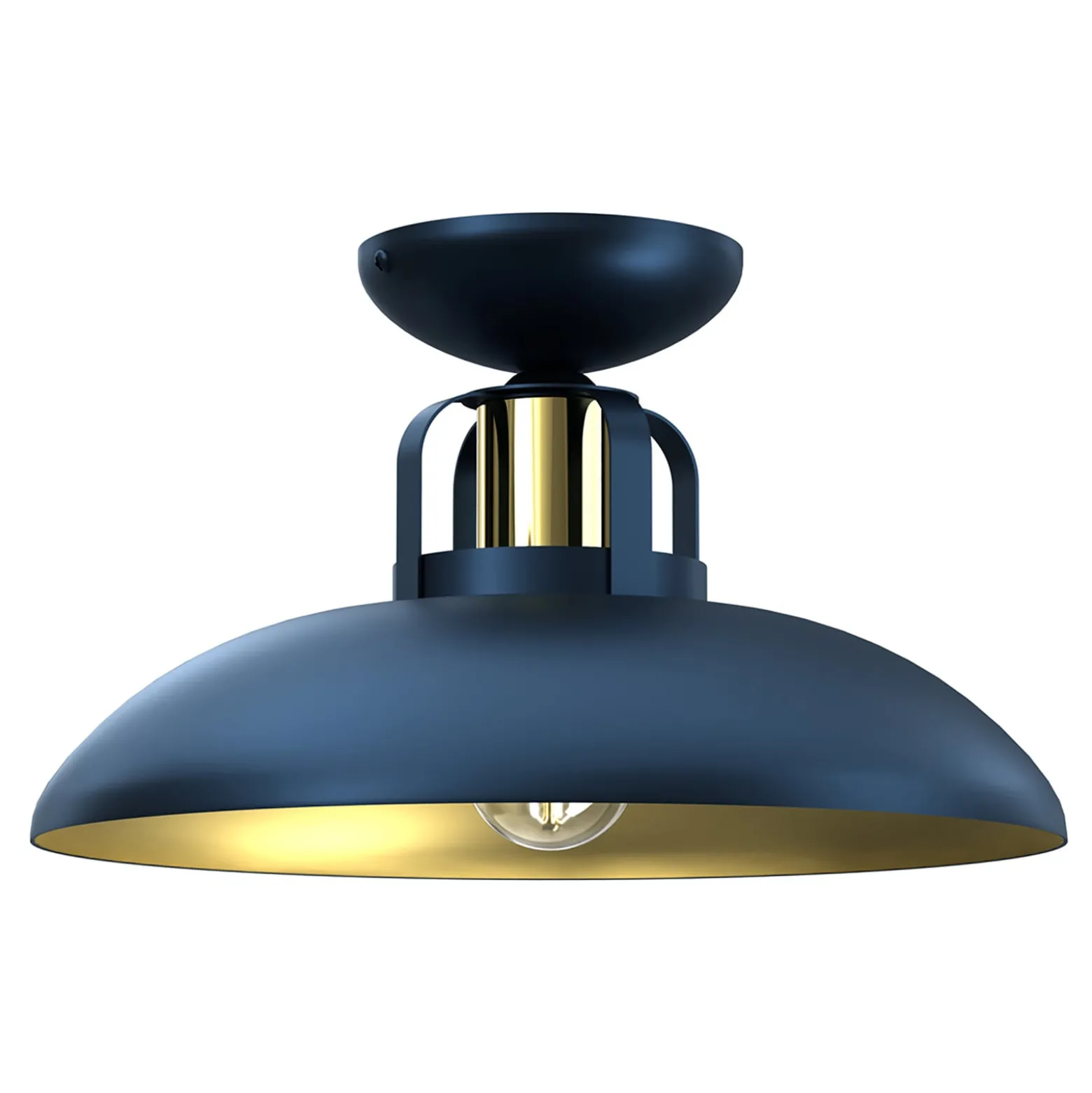 Deckenlampe Felix, blau/gold