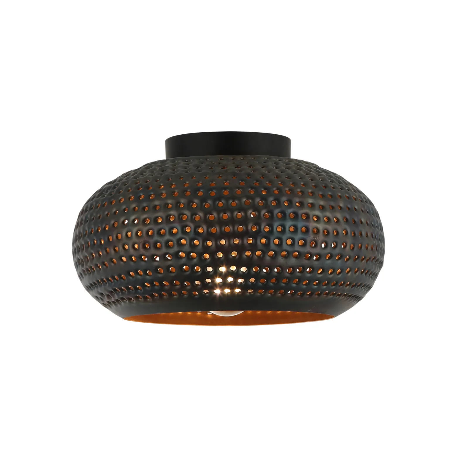 Deckenlampe Fori, Ø 30 cm, braun, Metall