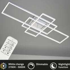 Deckenlampe Frame Rechteck 3-flammig CCT aluminium