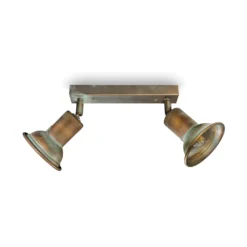 Deckenlampe Genziana 1412.E27, 2-flg messing antik