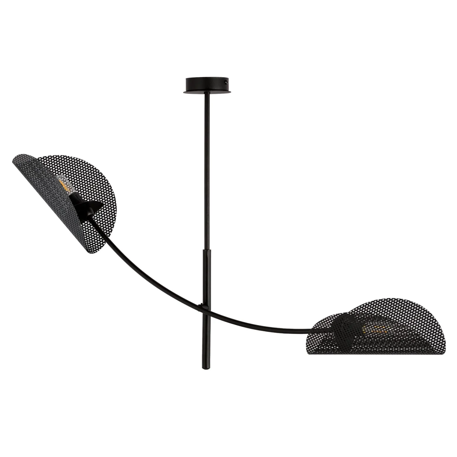 Deckenlampe Gladio, schwarz, zweiflammig
