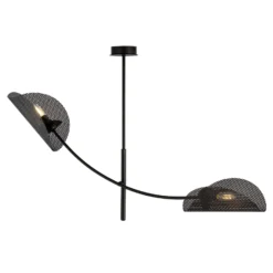 Deckenlampe Gladio, schwarz, zweiflammig