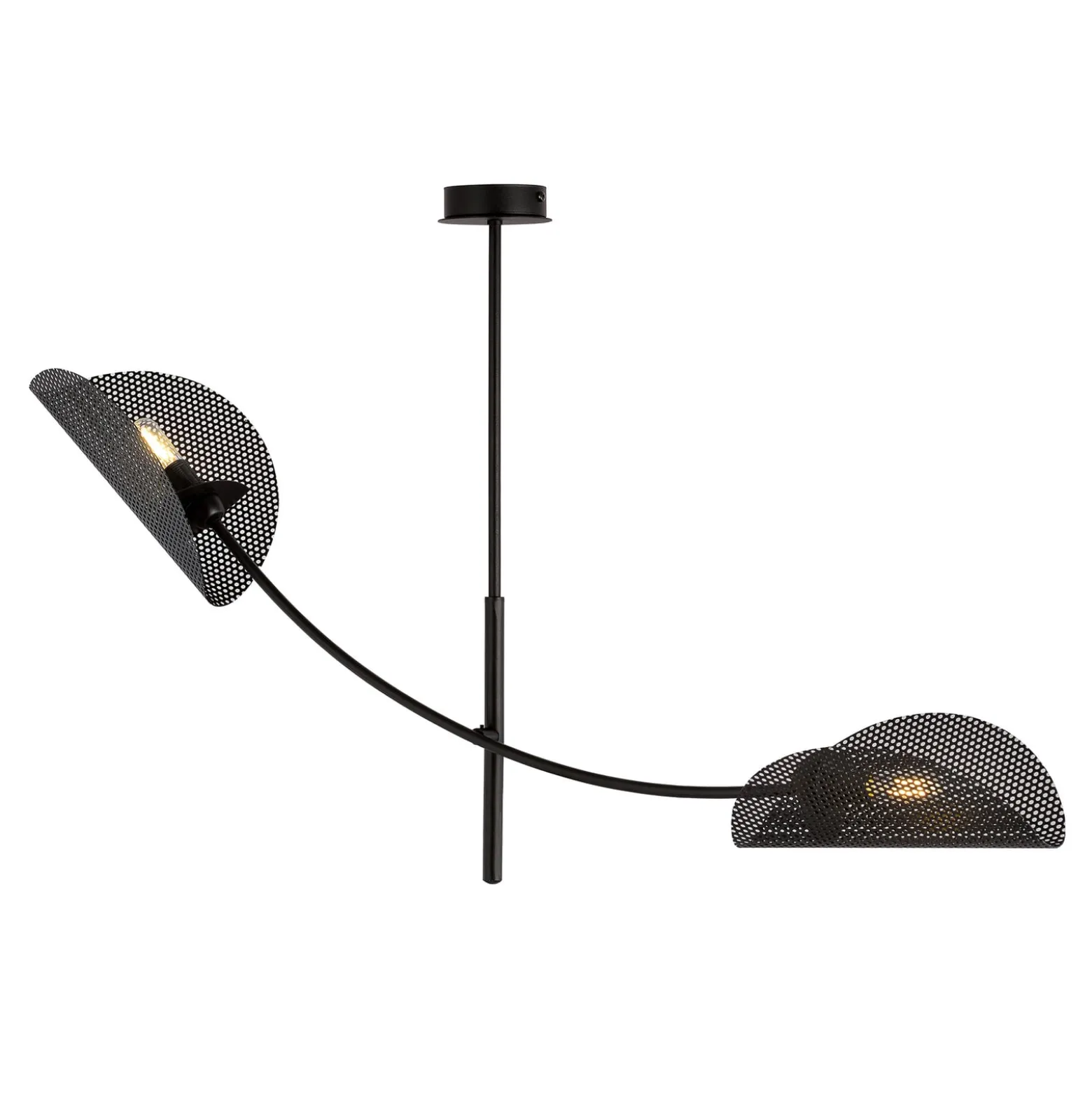 Deckenlampe Gladio, schwarz, zweiflammig