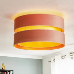 Deckenlampe Golden Duo Ø 60cm hellrosa/gold