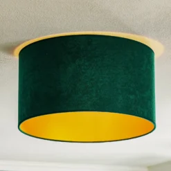 Deckenlampe Golden Roller Ø 40cm dunkelgrün/gold