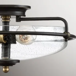 Deckenlampe Griffin, Ø 42 cm, bronze/klar