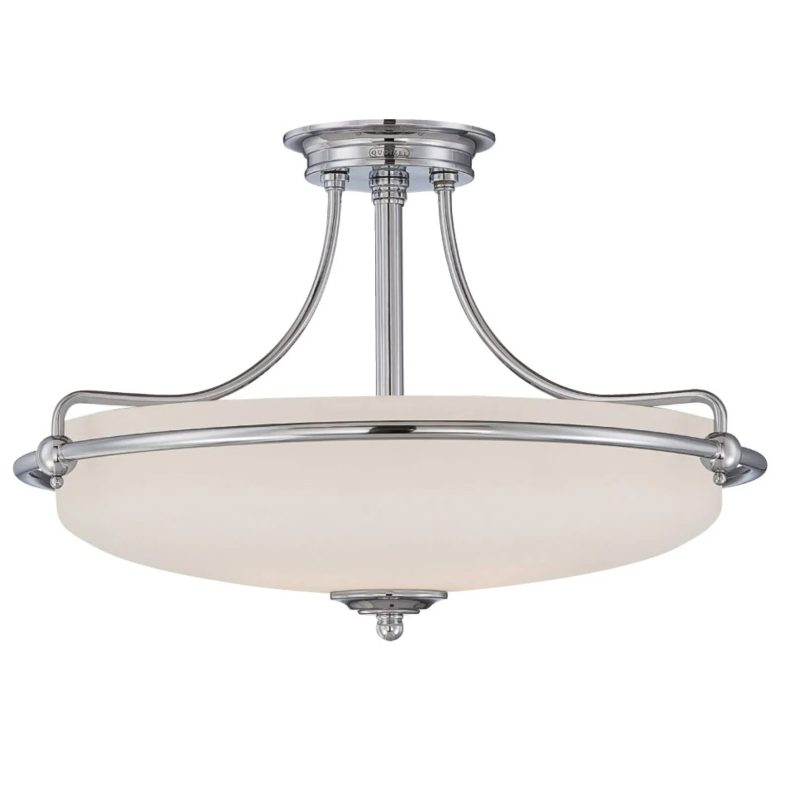 Deckenlampe Griffin mit Abstand, chrom, Ø 57 cm