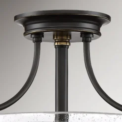 Deckenlampe Griffin mit Abstand, Ø 42 cm, bronze/klar