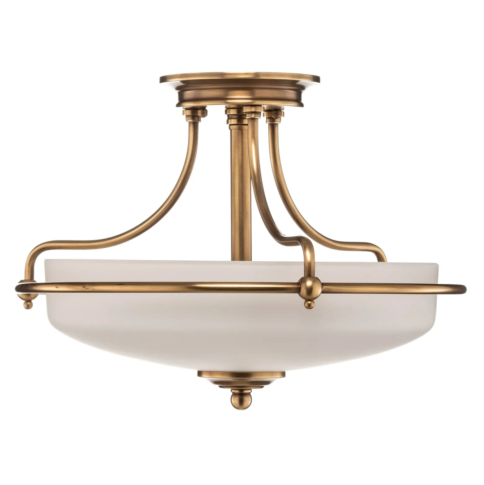 Deckenlampe Griffin mit Abstand, messing, Ø 42 cm