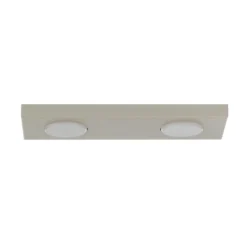 Deckenlampe Hero, grau-beige, 2fl., 35 x 12 cm, Metall, GX53