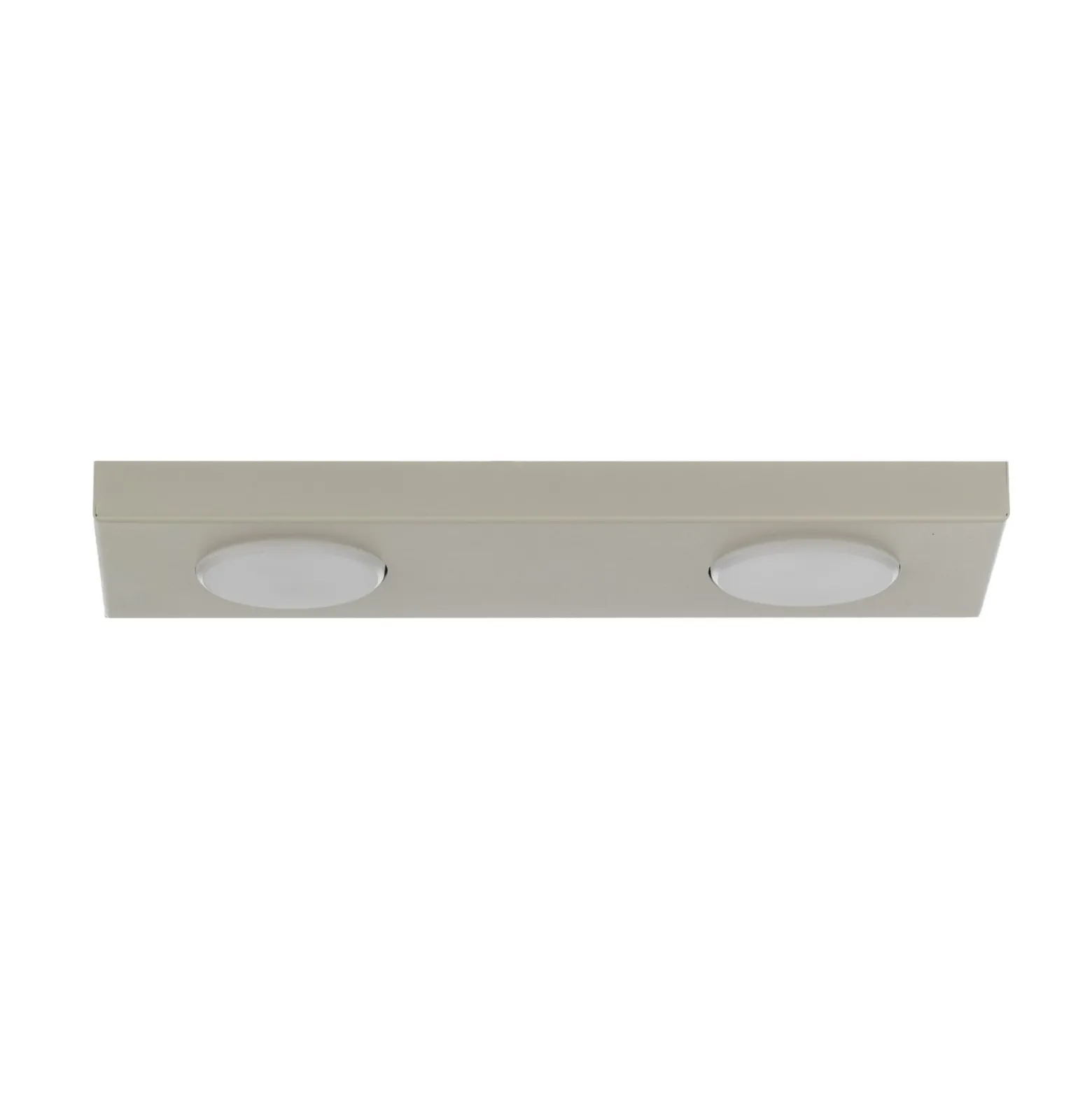Deckenlampe Hero, grau-beige, 2fl., 35 x 12 cm, Metall, GX53