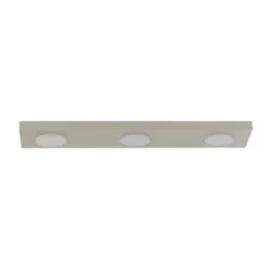 Deckenlampe Hero grau-beige, 55 x 12 cm, 3-fl., Metall GX53