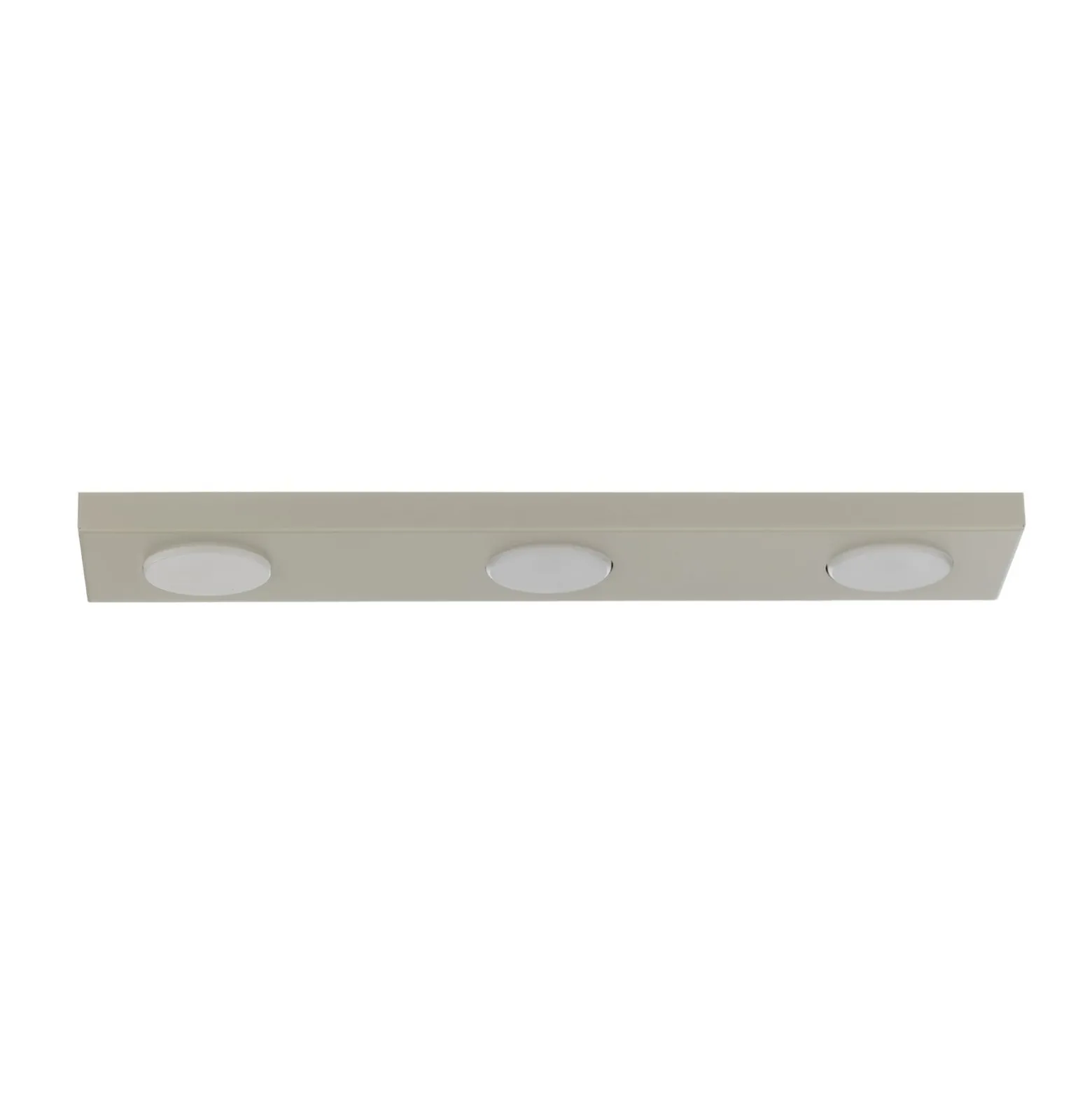 Deckenlampe Hero grau-beige, 55 x 12 cm, 3-fl., Metall GX53