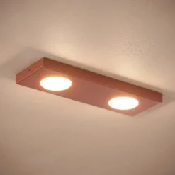 Deckenlampe Hero, rot, 2fl., 35 x 12 cm, Metall, GX53