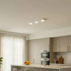 Deckenlampe Hero, weiß, 55 x 12 cm, 3-fl., Metall, GX53
