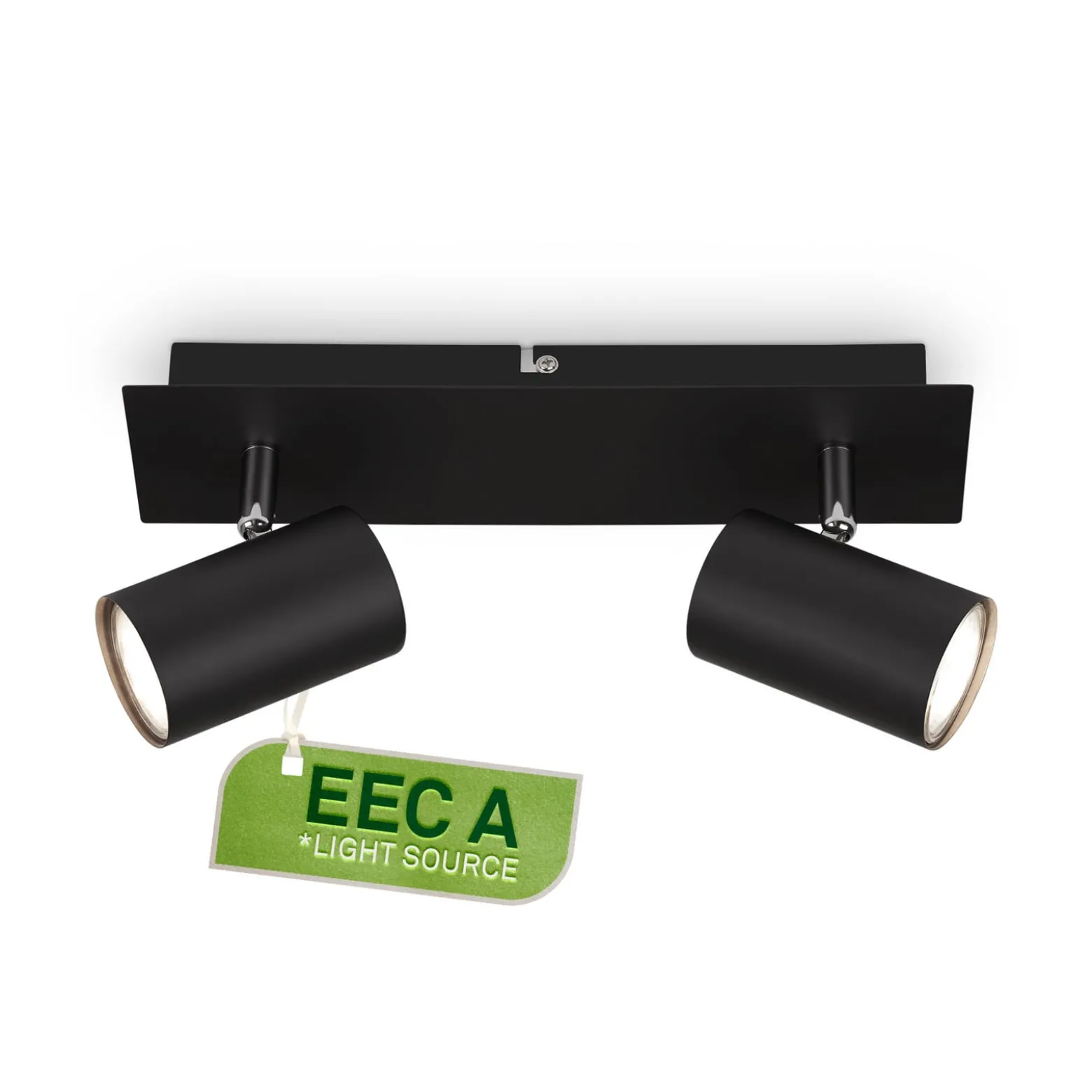 Deckenlampe Isil A, schwarz, 2-flammig, Metall, drehbar