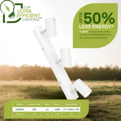 Deckenlampe Isil A, weiß, 3-flammig, Metall, drehbar