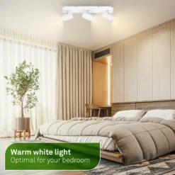 Deckenlampe Isil A, weiß, 3-flammig, Metall, drehbar