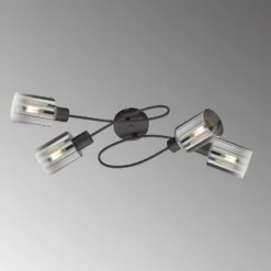 Deckenlampe Iska mit Armen, vierflammig