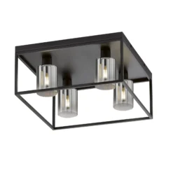 Deckenlampe Iska mit Rahmen, vierflammig