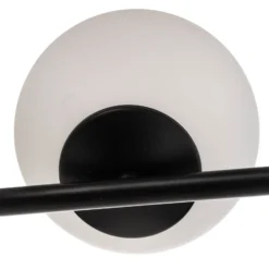 Deckenlampe Kabo,1 Arm, schwarz, sechsflammig