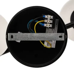 Deckenlampe Kabo,1 Arm, schwarz, sechsflammig