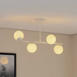 Deckenlampe Kabo,1 Arm, weiß, vierflammig