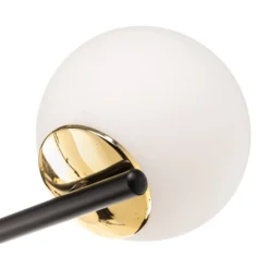 Deckenlampe Kiba, schwarz/gold, vierflammig