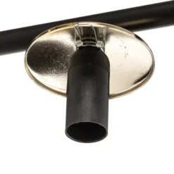 Deckenlampe Kiba, schwarz/gold, vierflammig