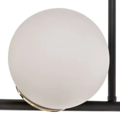 Deckenlampe Kiba, schwarz/gold, vierflammig