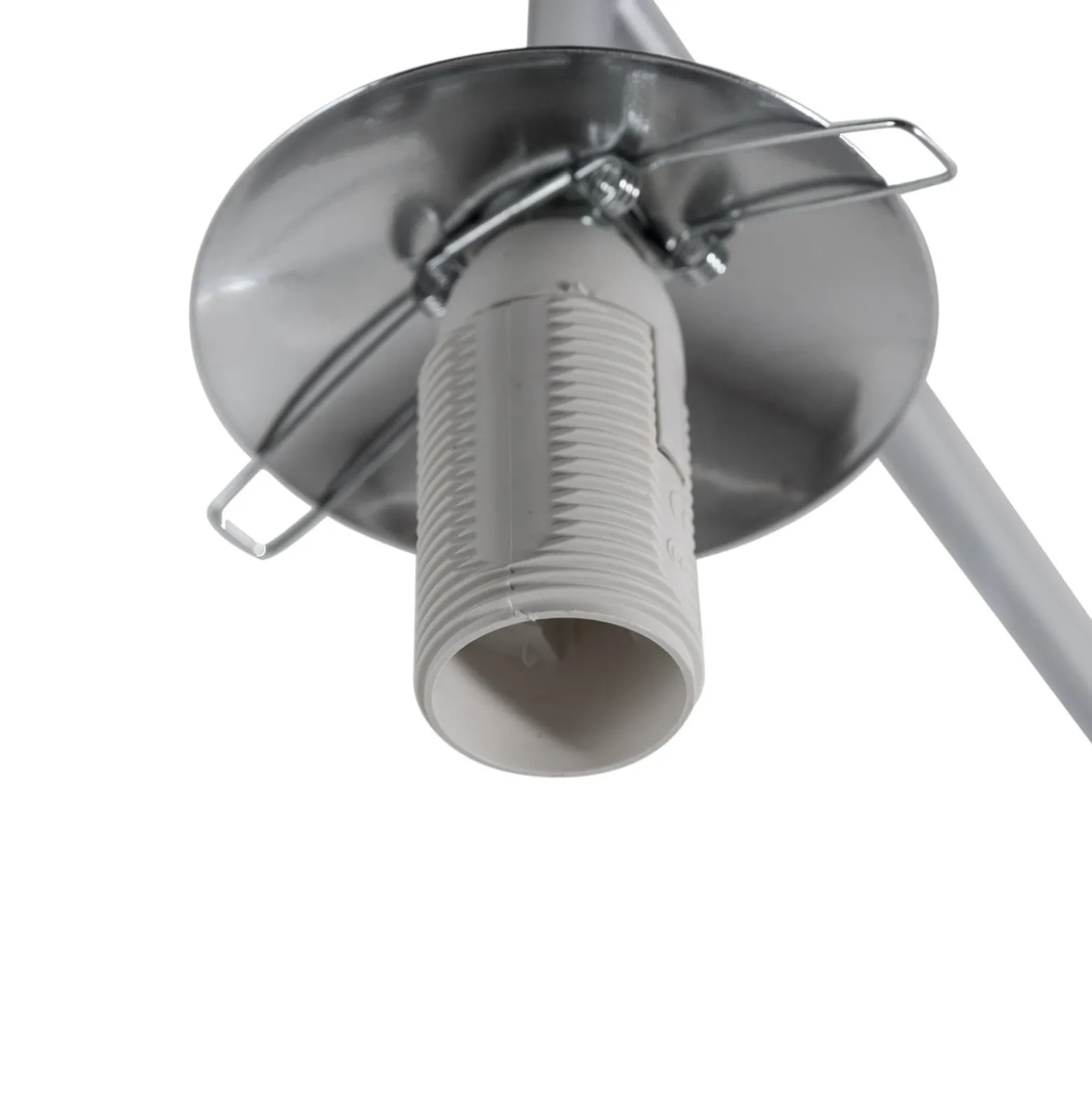 Deckenlampe Korek, chrom/weiß, Glas, 75 cm, 7-flg., E14