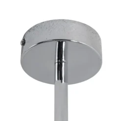 Deckenlampe Korek, chrom/weiß, Glas, 75 cm, 7-flg., E14