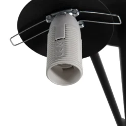 Deckenlampe Korek, schwarz/weiß, Glas, 75 cm, 7-flg., E14