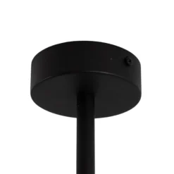 Deckenlampe Korek, schwarz/weiß, Glas, 75 cm, 7-flg., E14