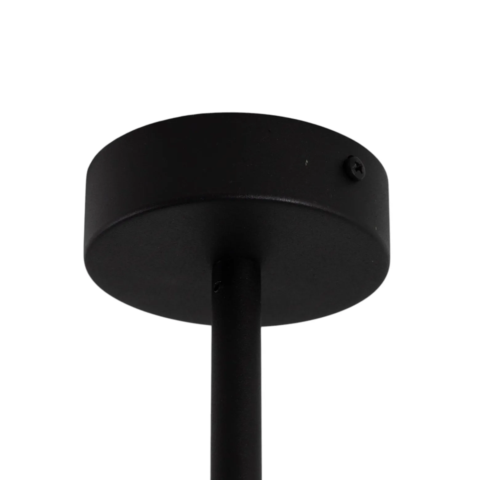 Deckenlampe Korek, schwarz/weiß, Glas, 75 cm, 7-flg., E14