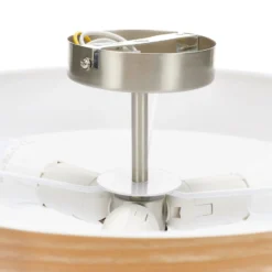 Deckenlampe Libba mit Dekor in Holzoptik
