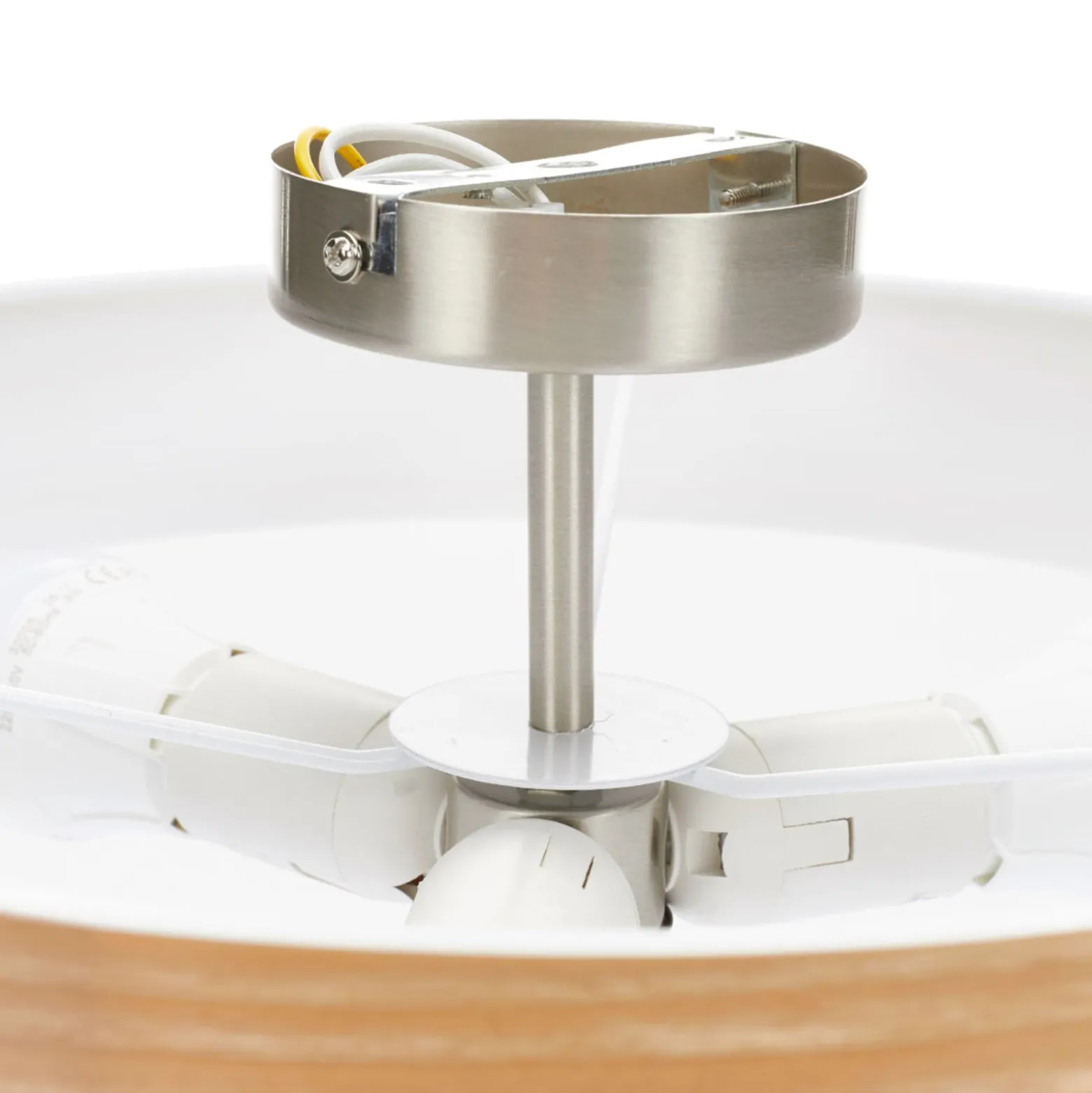 Deckenlampe Libba mit Dekor in Holzoptik