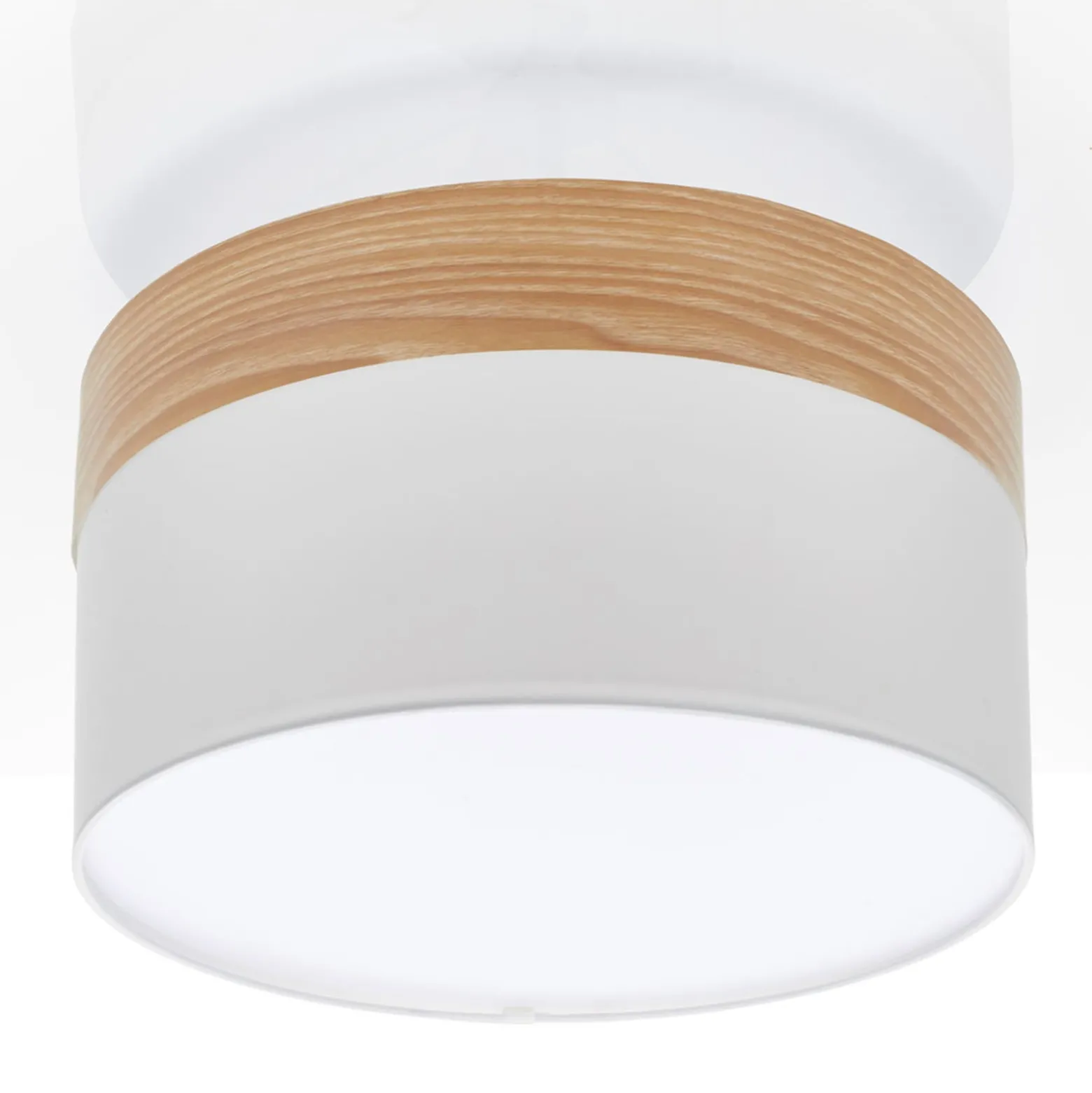 Deckenlampe Libba mit Dekor in Holzoptik