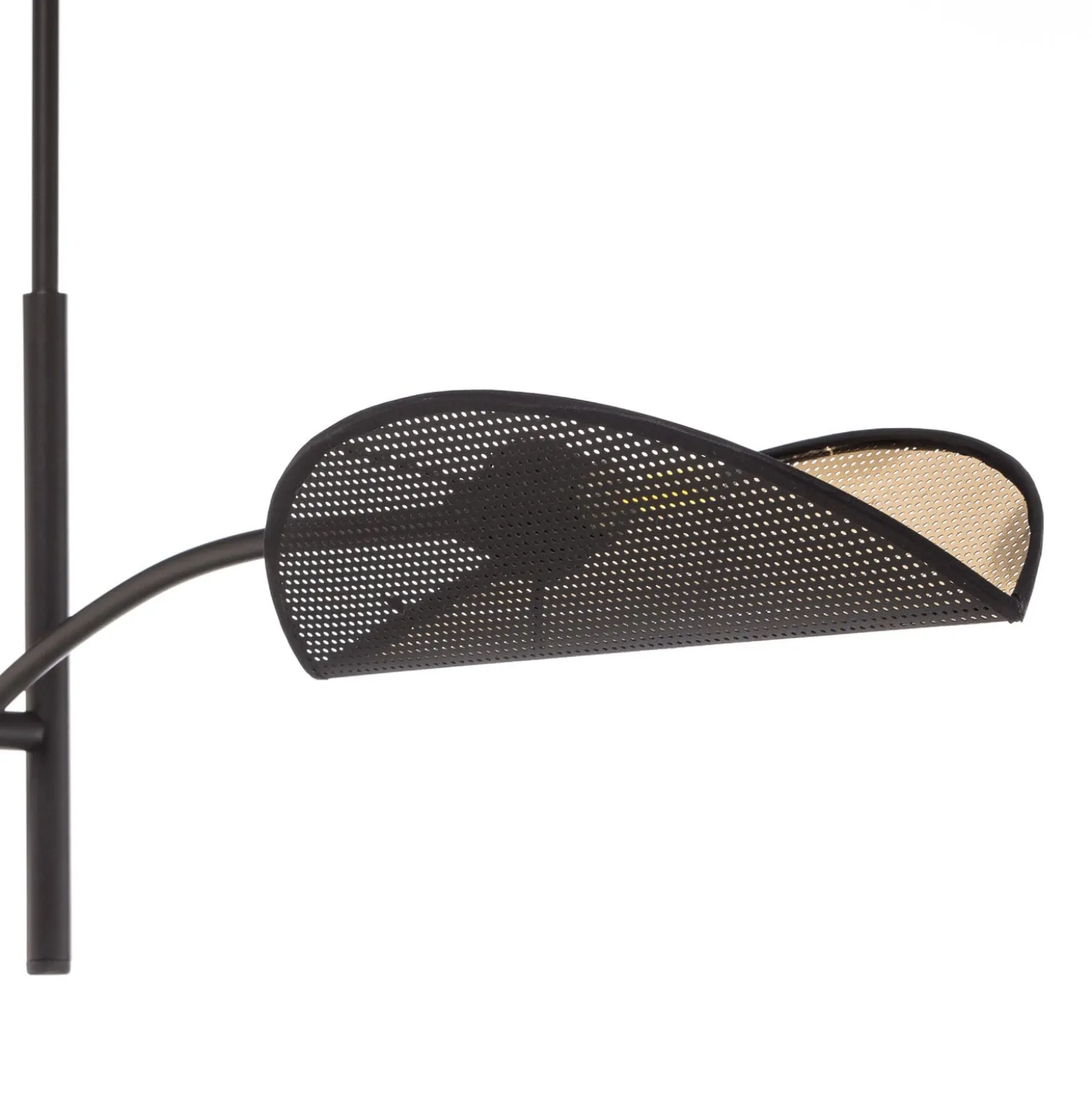 Deckenlampe Lotus, schwarz/gold, 2-flammig