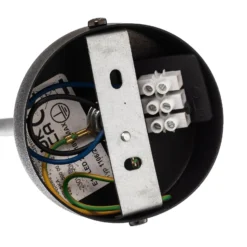 Deckenlampe Lotus, schwarz/rattanoptik, 2-flammig