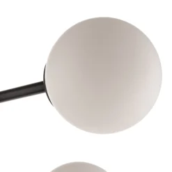 Deckenlampe Major, schwarz, sechsflammig