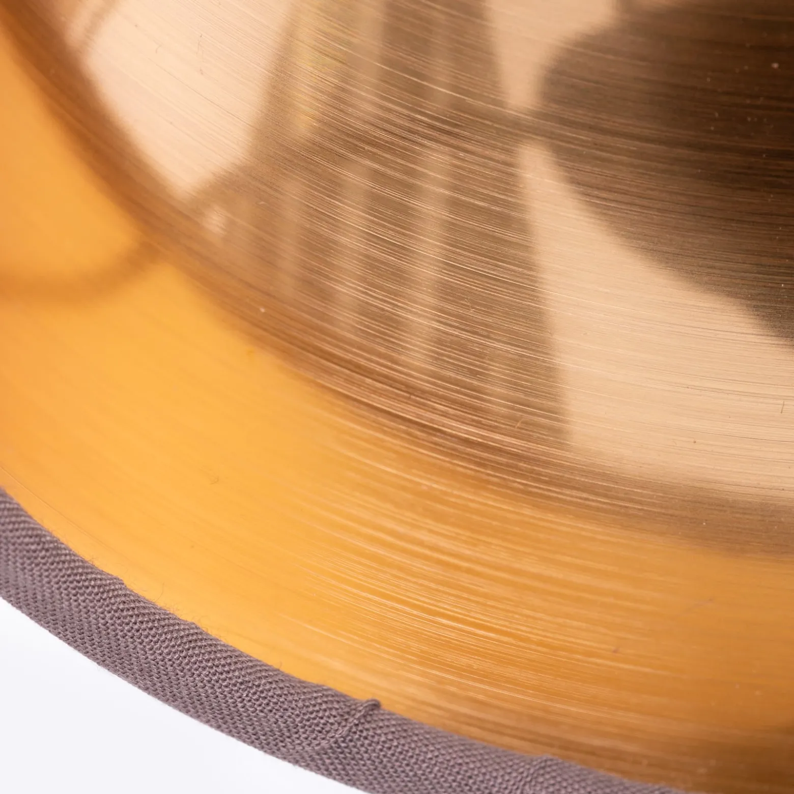 Deckenlampe Maron zweiflammig Textil, braun/gold