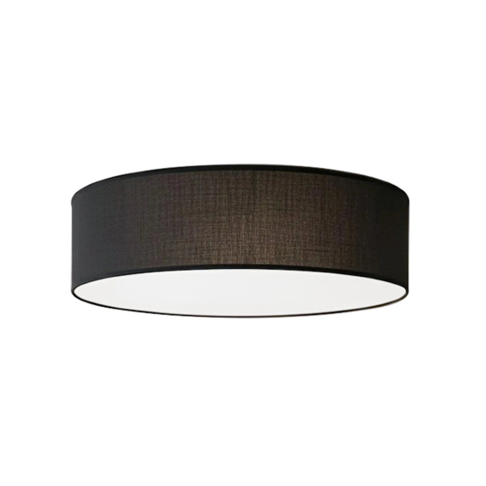 Deckenlampe Marshall, schwarz, Ø 50 cm, Metall/Rattan