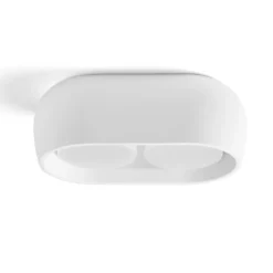 Deckenlampe Mysia, 2-flammig, 20 cm, weiß, Gips, GX53