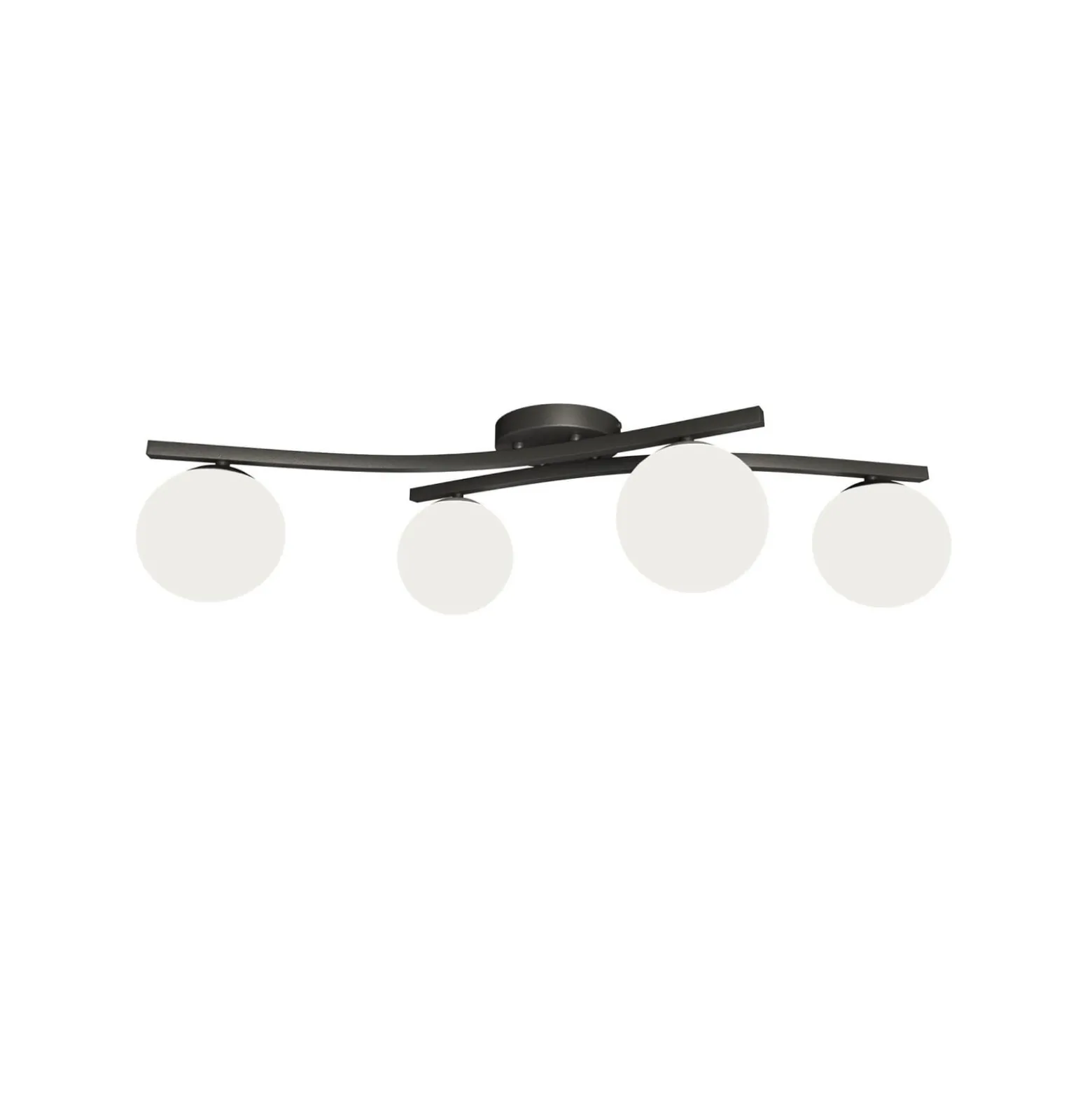 Deckenlampe Opus, Länge 85 cm, opal, Länge 84 cm, 4-flg.