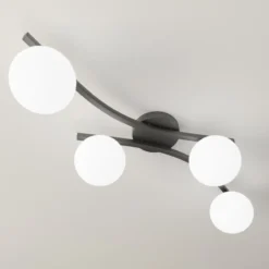 Deckenlampe Opus, Länge 85 cm, opal, Länge 84 cm, 4-flg.